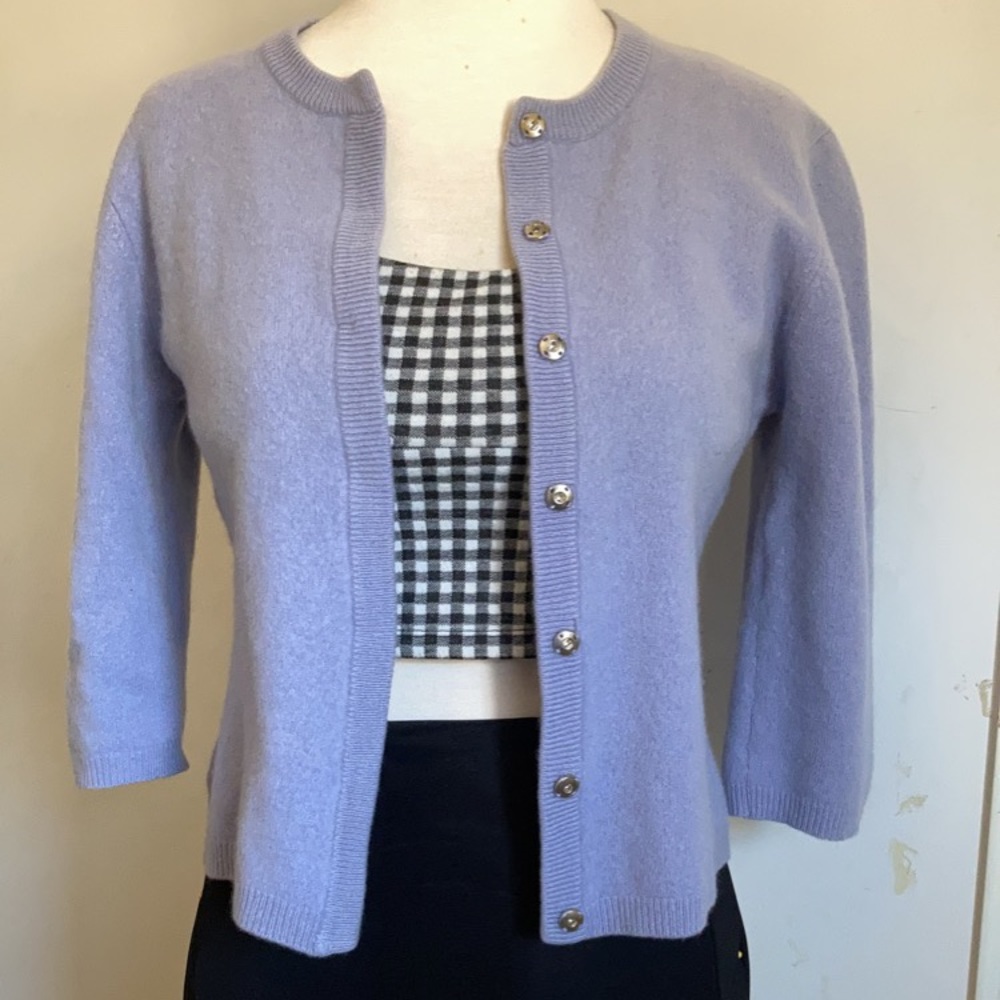 Periwinkle cashmere cardigan